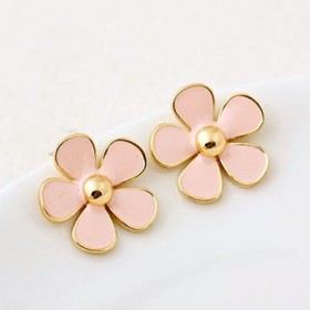 Pink Petal Stud Earrings